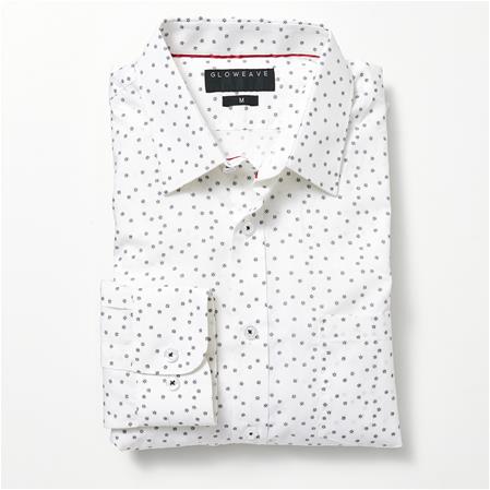 Enlarge  Gloweave Mens NORFOLK PRINT 2048L WHITE