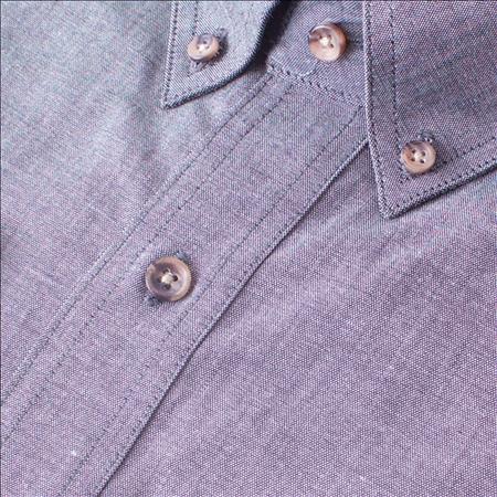 Enlarge  Gloweave Mens Mens Short Sleeve Classic Chambray Shirt (5045SN)  5045SN Black
