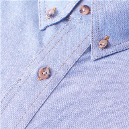 Enlarge  Gloweave Mens Mens Short Sleeve Classic Chambray Shirt (5045SN)  5045SN Blue