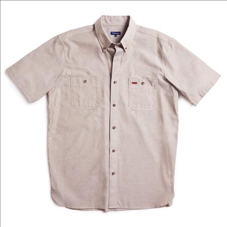 Enlarge  Gloweave Mens Mens Short Sleeve Classic Chambray Shirt (5045SN)  5045SN Sand